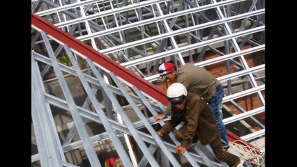 Làm khung kèo thép cho mái nhà