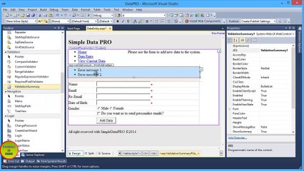 Скачать видео: VB.NET Introduction to ASP.NET In Urdu - ValidationSummary Control