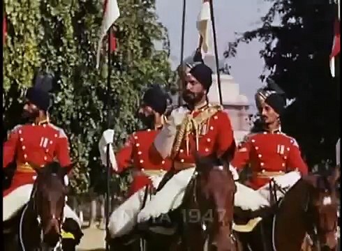 1947 Indian Independence rare color video clip