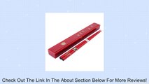 Japanese Red Chopsticks Set with Case - Crane Design Review