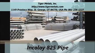 Tiger Metals Alloy 20 & 825 Pipe, Plate & Tubing