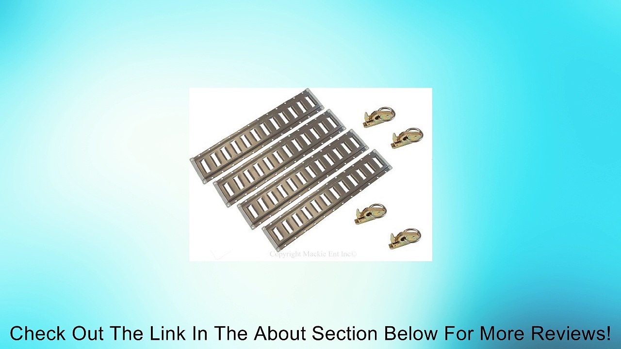 4 Pack-2ft Gray E Track Tie downs - Tiedown w/ Fittings and End Caps Review