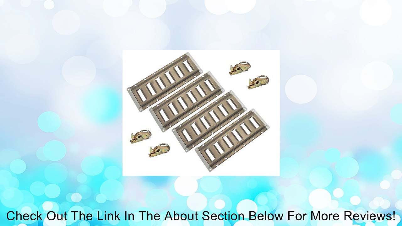 4 Pack-1ft Gray E Track Tie downs - Tiedown w/ Fittings and End Caps Review