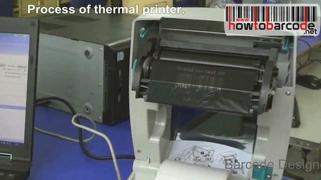 Process of thermal printing to print barcodes