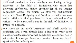 Exhibition Stall Designing Service