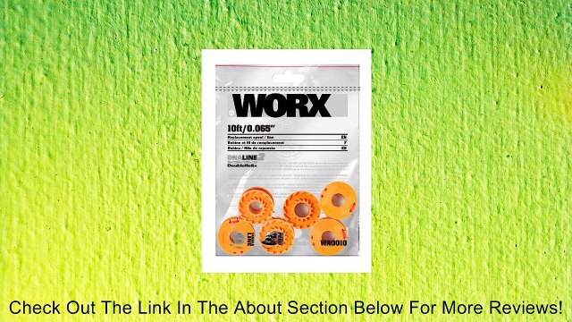 WORX WA0010 DNA2 Grass Trimmer Line 6 Pk for cordless series: WG150s 151s 152 15 Review