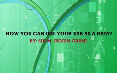 [USB as RAM] How to Make USB as RAM | Full Tutorial