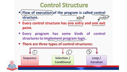 Control Structure & their types