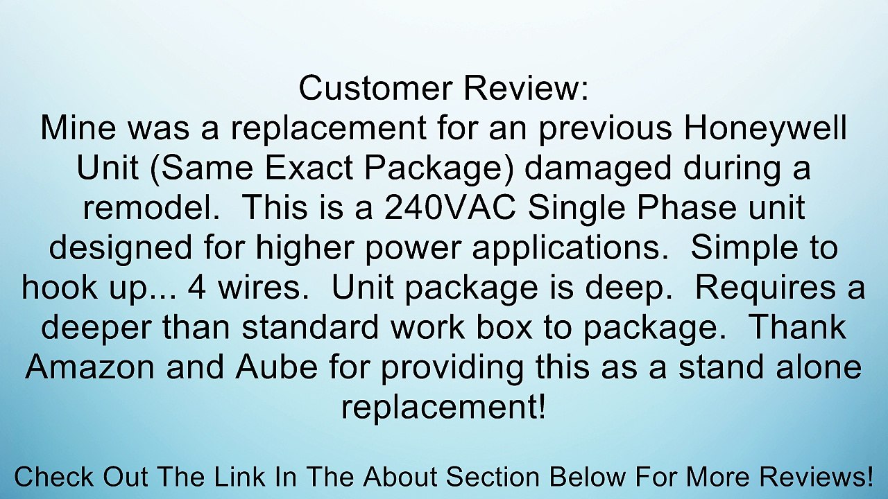 Honeywell/Aube TH115-AF-240S Programmable Thermostat for Electric Radiant Floor Heating System Review