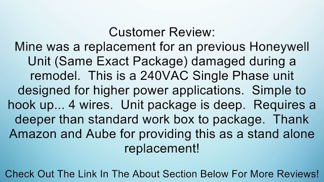 Honeywell/Aube TH115-AF-240S Programmable Thermostat for Electric Radiant Floor Heating System Review