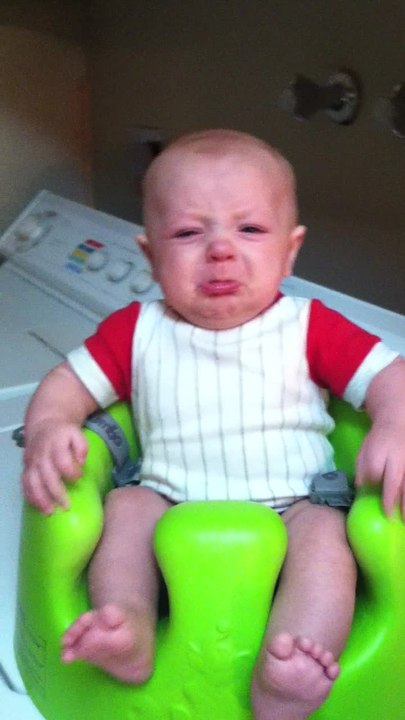 Blender surprises crying baby