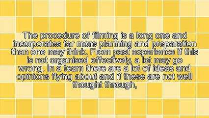 Pre Production Checklist