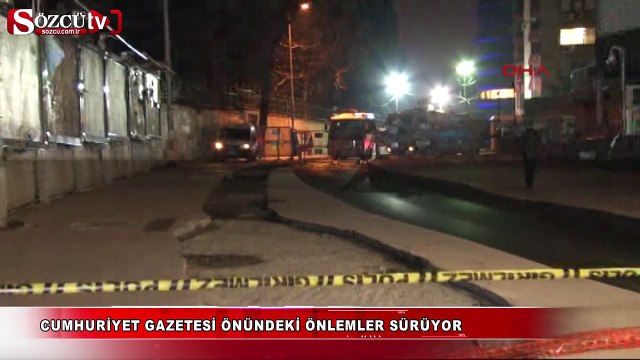 Cumhuriyet Gazetesi önündeki önlemler sürüyor