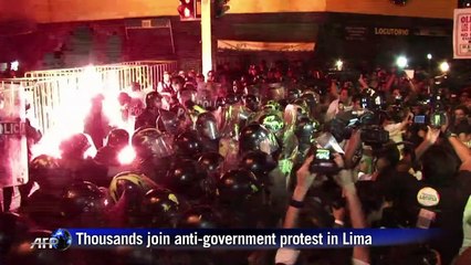 Thousands join anti-government protest in Lima