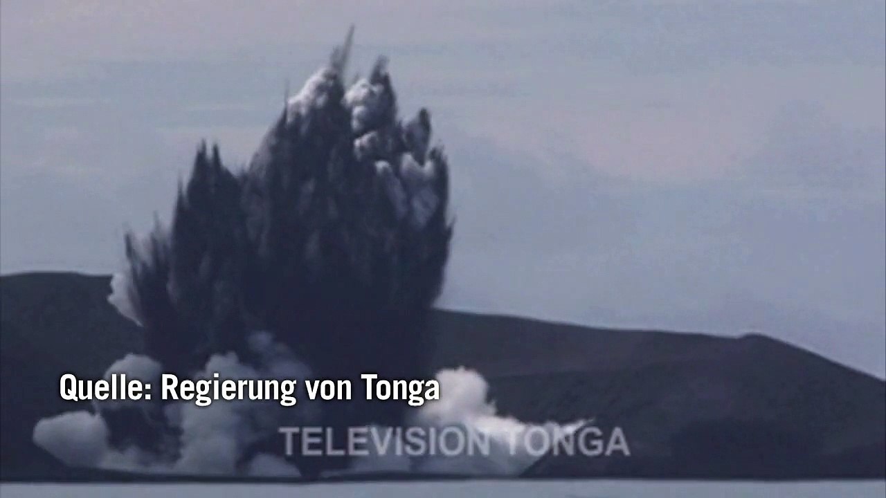 Vulkan häuft neue Pazifik-Insel in Tonga auf