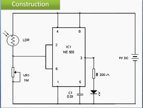Automatic street light using 555 timer ic