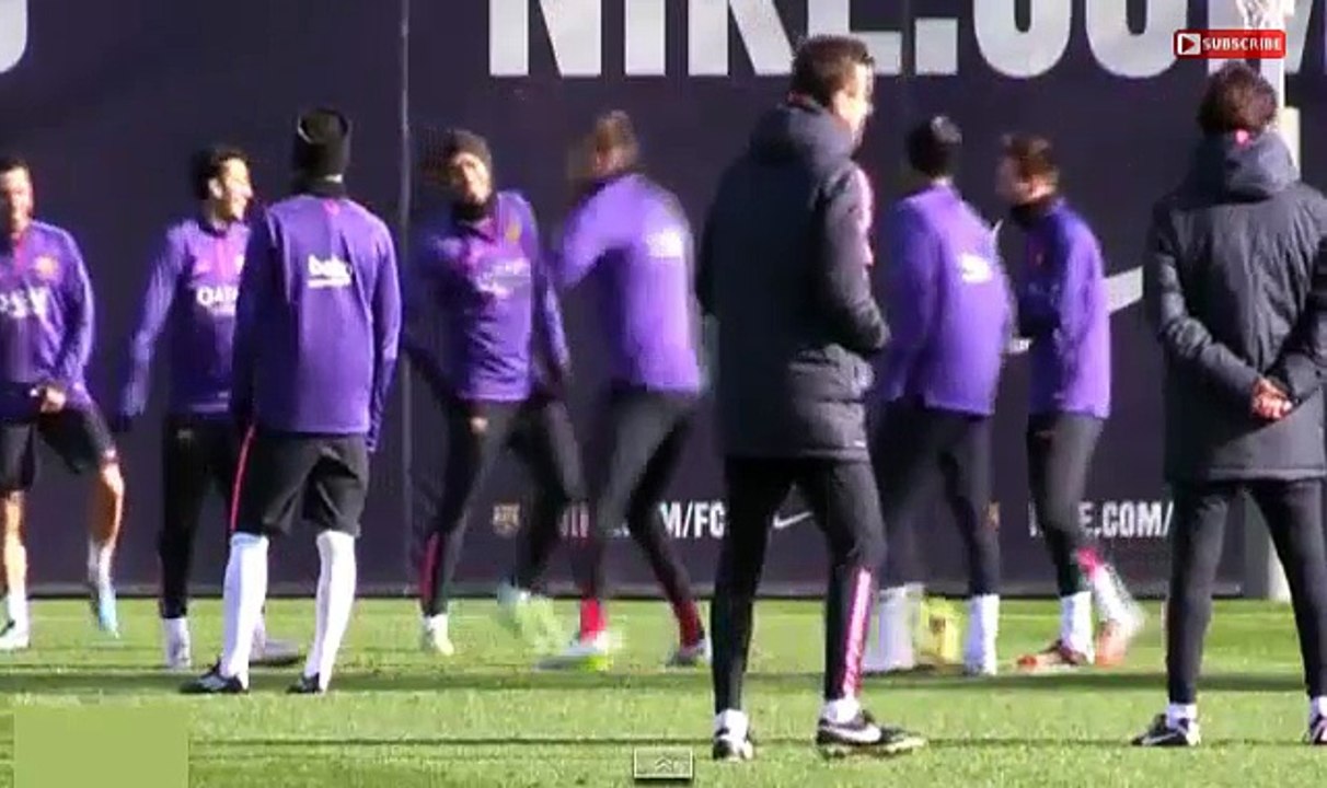 Fantastico caño a Pedro que causa risa a Gerard Pique y Lionel Messi FC Barcelona