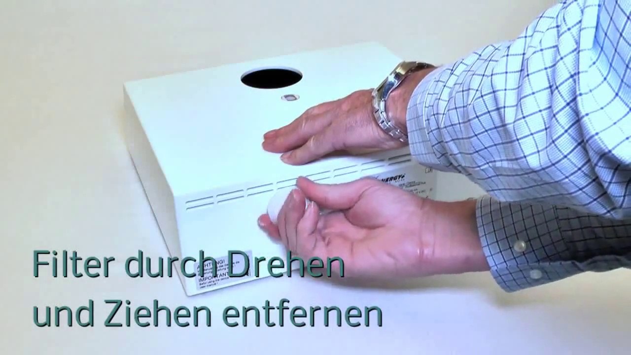 Airnergy Kurzanleitung   Strom und Filter anschließen