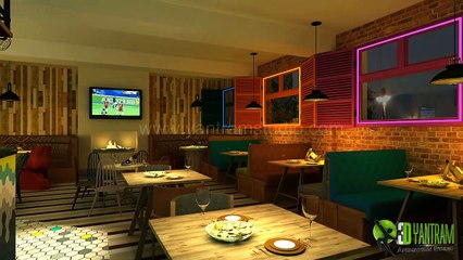 3D Interior Animation - Bar and Restaurant Interior Animation