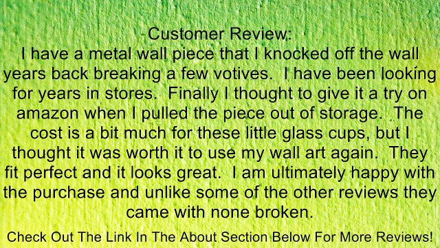 Clear Glass Votive/Candle Holders With Flared Lip, Vot-235 (12 Pack). Review