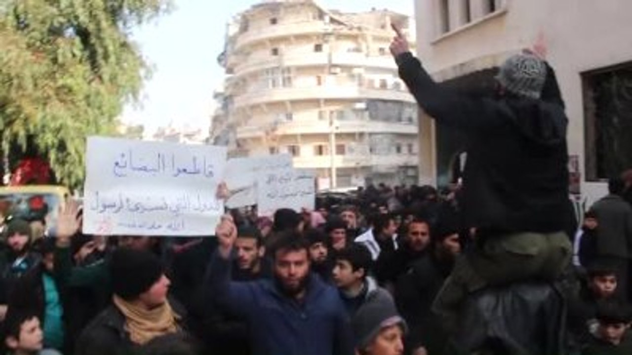 Halep'te "Charlie Hebdo" Protestosu