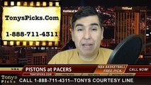 Indiana Pacers vs. Detroit Pistons Free Pick Prediction NBA Pro Basketball Odds Preview 1-16-2015