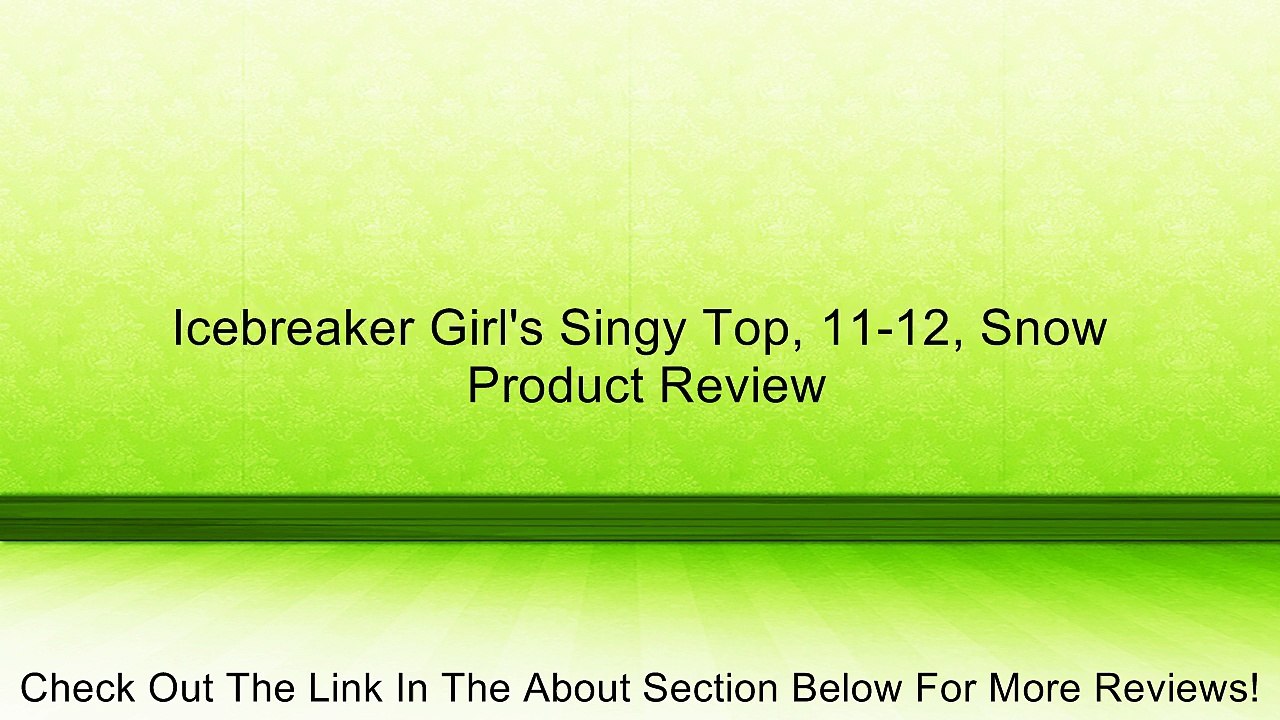 Icebreaker Girl's Singy Top, 11-12, Snow Review