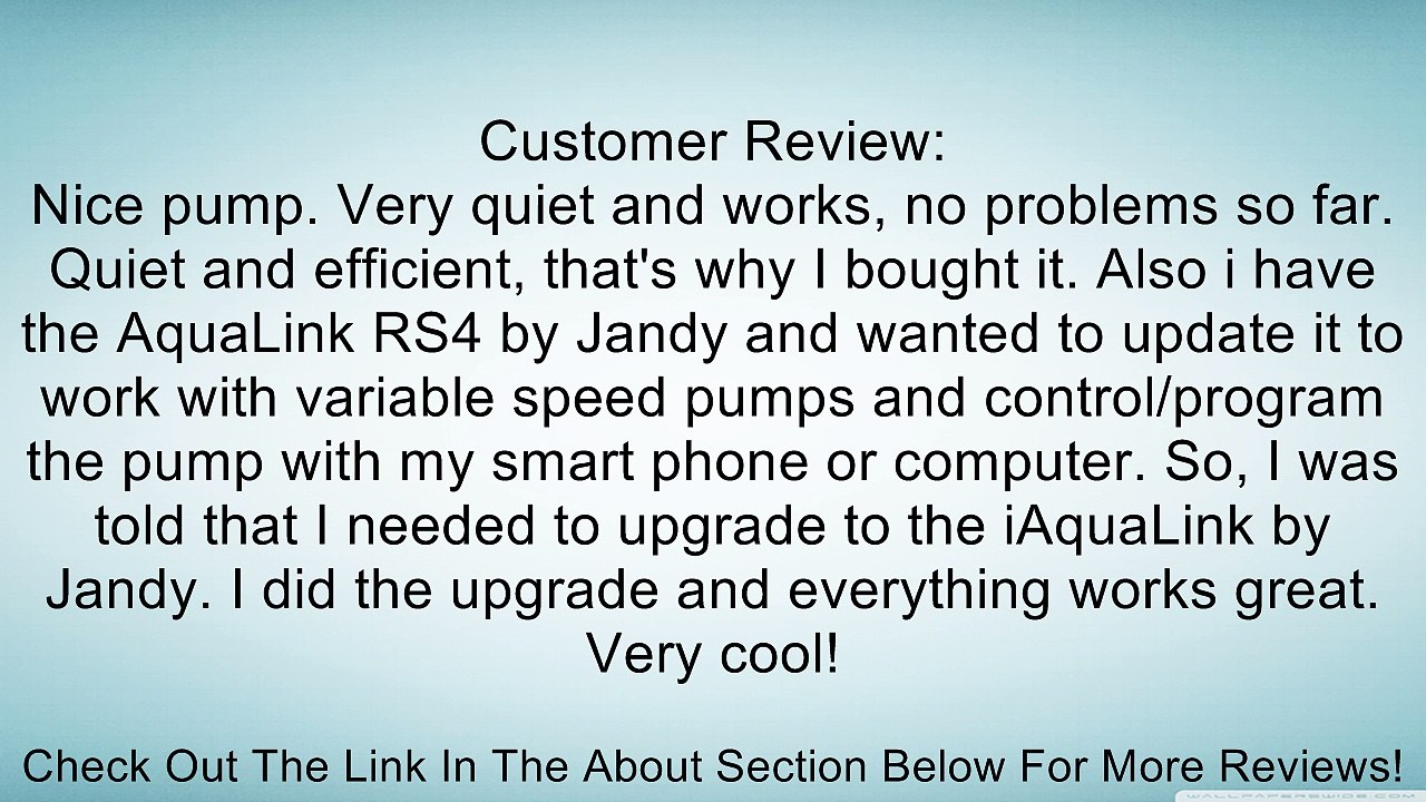 Sta-Rite P6E6VS4H-209L IntelliPro Variable Speed High Performance Pump, 3 Horsepower, 230 Volt, 1 Phase - Energy Star Certified Review