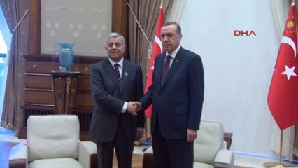 Libya Genel Ulusal Kongre Başkanı Nuri Ebu Sehmeyn, Cumhurbaşkanlığı Sarayı'nda