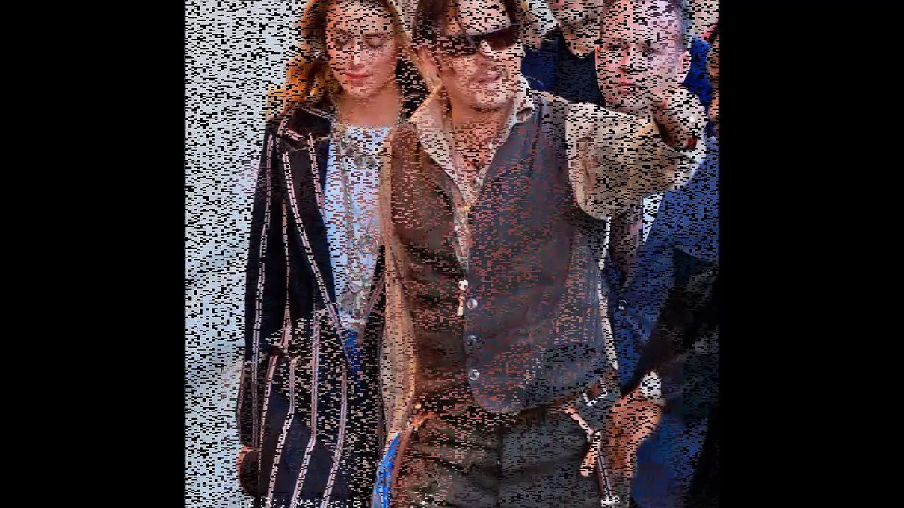 Johnny Depp, 51, displays a significant belly as he arrives at chat show with young fiancee