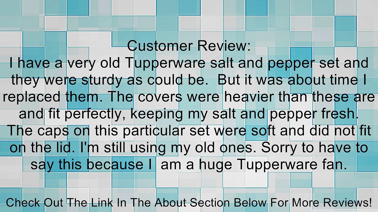 Tupperware Large Hourglass Salt & Pepper Shakers, Purple Review