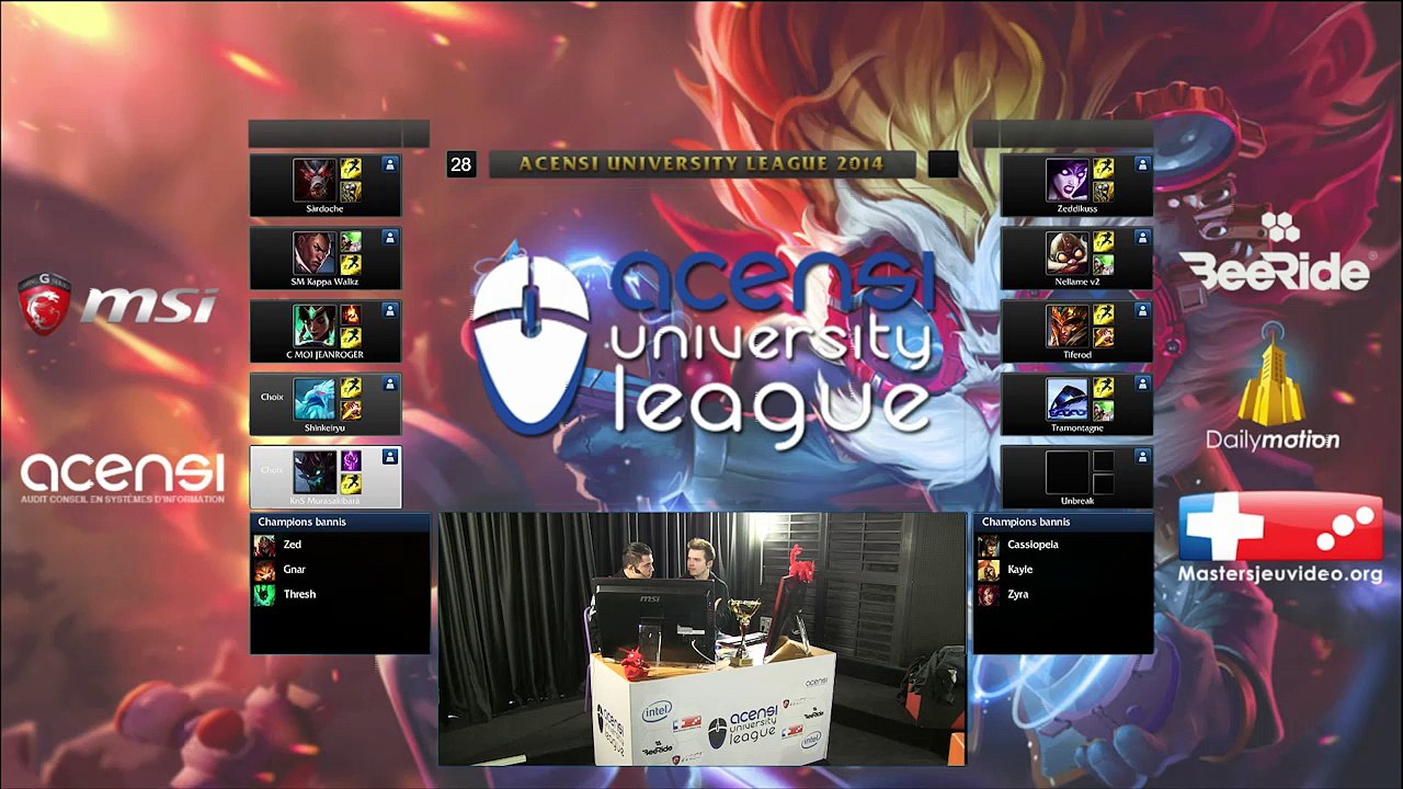 Demi-Finale League of Legends Partie 2 - ENC Bessière vs Centrale Lyon - Paris - ACENSI University League