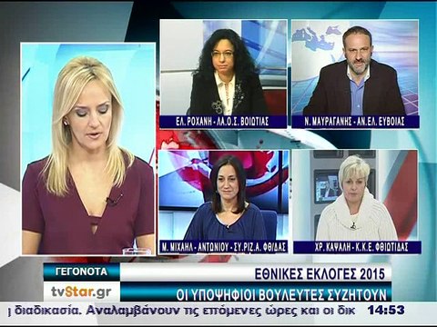 Υποψήφιοι βουλευτές Στερεάς: Μαρία Μιχαήλ Αντωνίου, Χρυσούλα Καψάλη, Νίκος Μαυραγάνης, Ελευθερία Ροχάνη