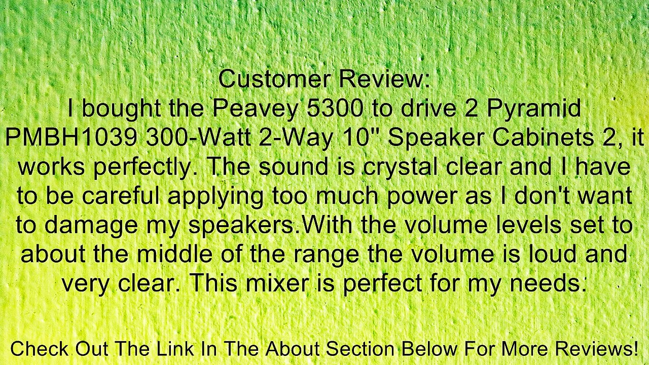 Peavey PV5300 Powered Mixer Review