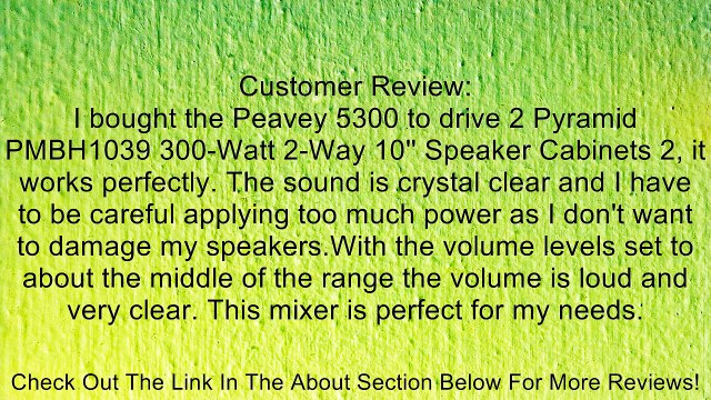 Peavey PV5300 Powered Mixer Review