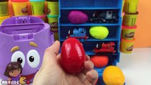 Thomas And Friends Case Dora's Backpack 10 Play Doh Surprise Eggs Disney Cars 2 Peppa Pig Minions