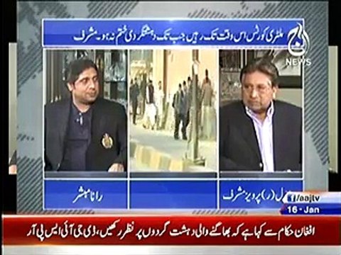 Aaj With Rana Mubashir kay Sath Special Exclusive Interview With Pervaz Musharraf On Aaj News ~ 16th January 2015