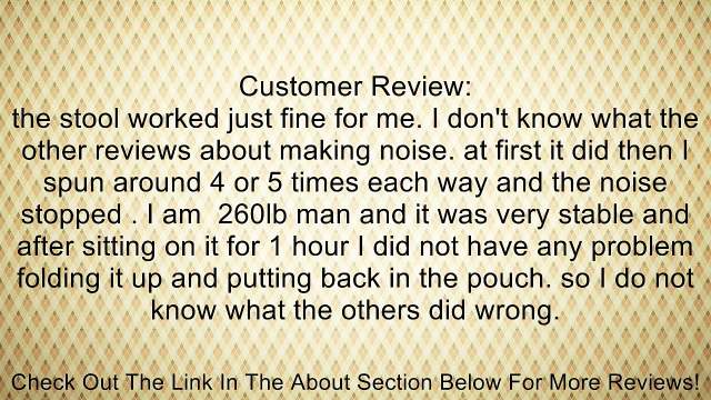 Guide Gear Folding Tripod Swivel Stool Review