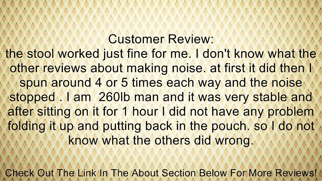 Guide Gear Folding Tripod Swivel Stool Review