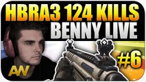 CoD AW: 100  -124 Kills w/ HBRa3 - Benny Live #6 (Advanced Warfare Multiplayer)
