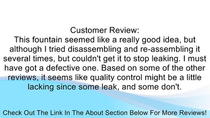 Drinkwell Multi-Level Lotus Ceramic Drinking Fountain Review