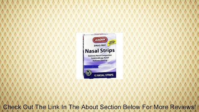 Leader Nasal Strips Clear 12ct Medium Review
