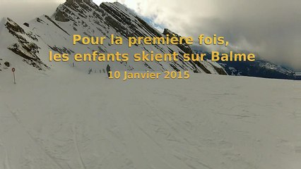 20150110 - La Clusaz / Première fois à Balme pour les enfants