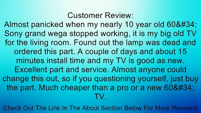 Generic Replacement for Sony XL-2100U TV Lamp with Housing Review
