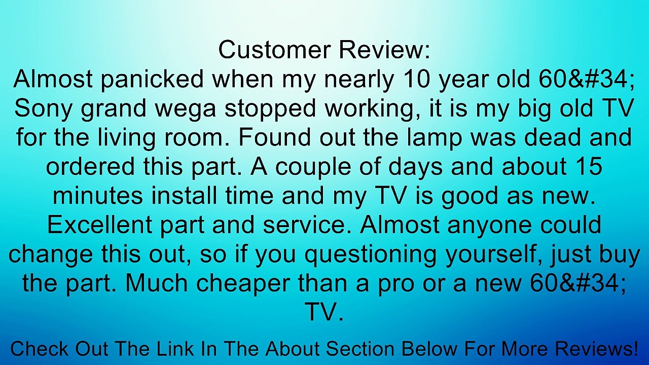 Generic Replacement for Sony XL-2100U TV Lamp with Housing Review