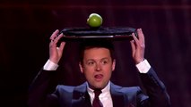 Menacing Aaron Crow shoots an apple off Dec's head Britain's Got Talent 2013