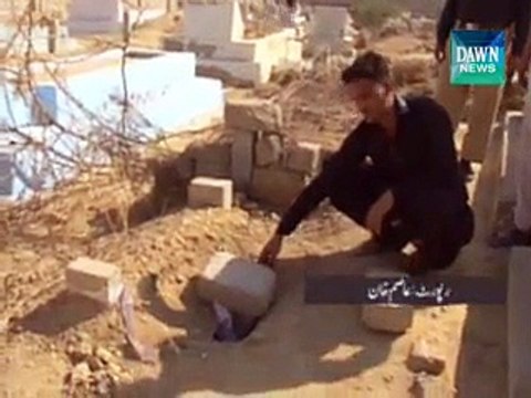 Karachi - children dead bodies missing from graveyard