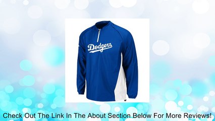 MLB Los Angeles Dodgers Triple Peak Gamer Blue/White Long Sleeve Lightweight 1/4 Zip Gamer Youth Jacket, Blue/White Review