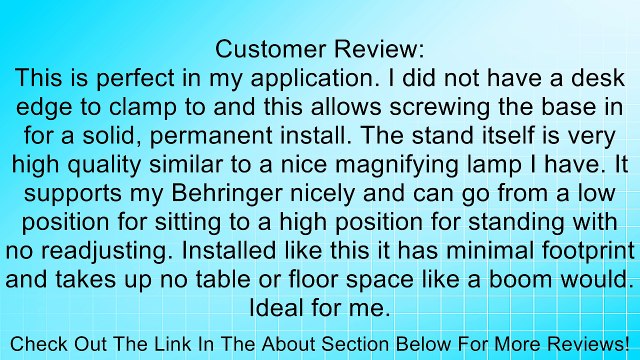 MXL Mics MXL-BCD-STAND Professional Articulating Desktop Microphone Stand Review