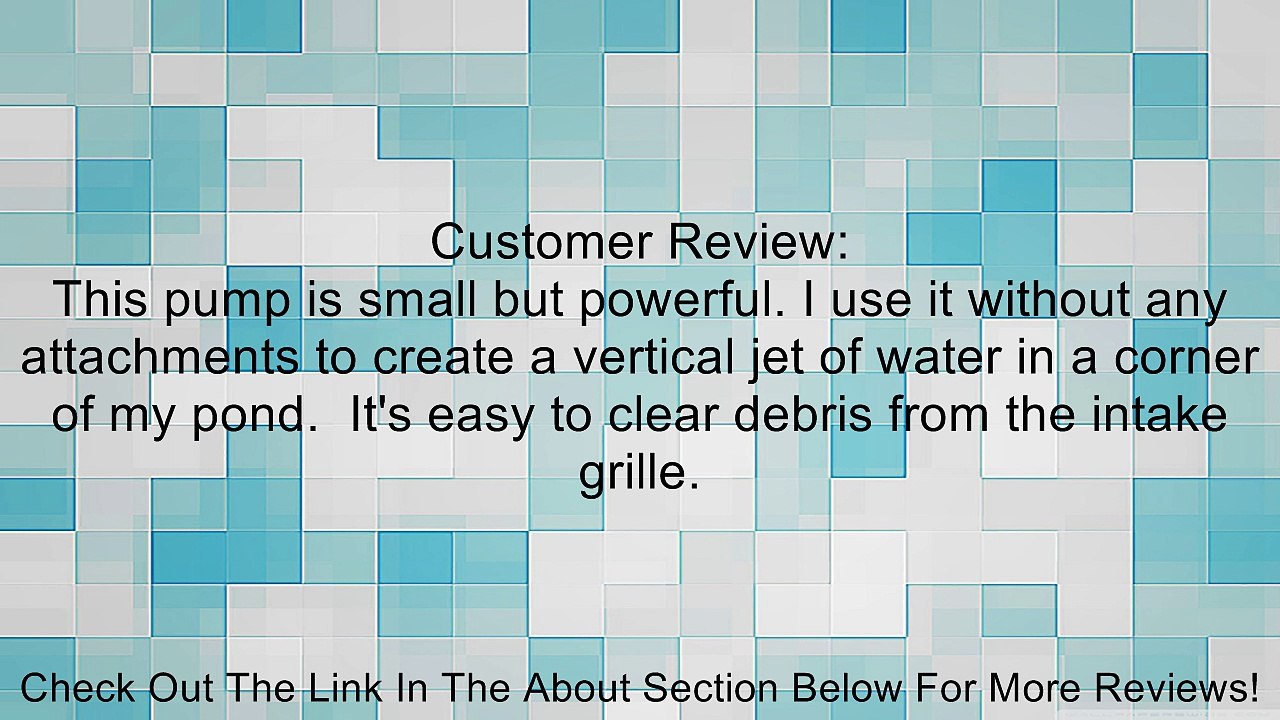 Aquascape 91026 320 GPH Statuary and Fountain Pump, 5.6-Feet, Black Review